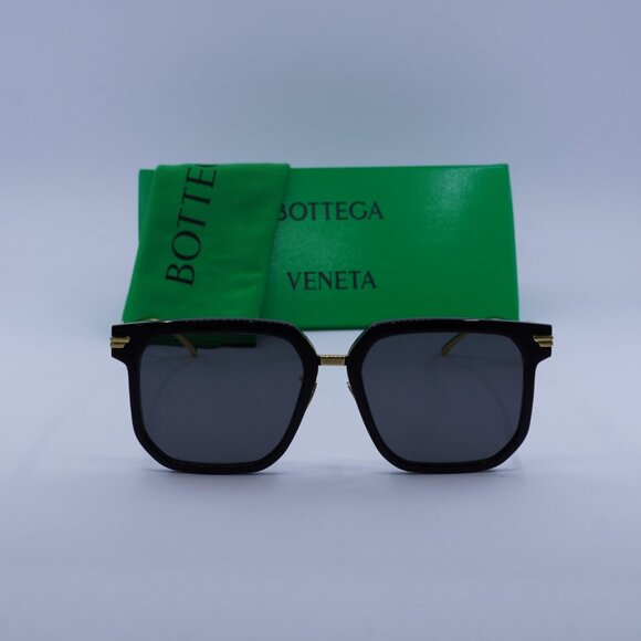 Bottega Veneta BV1083SA 001 Square Sunglasses - Black/Gold/Grey - Picture 4 of 10